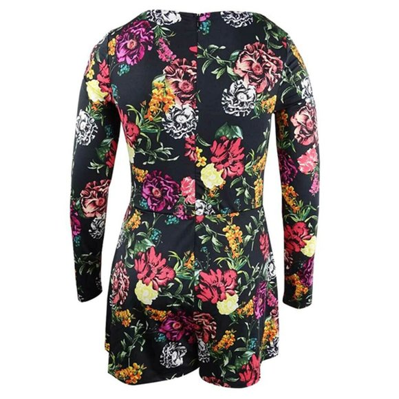 Guess Laurena Floral-Print Keyhole Romper S - Picture 6 of 8